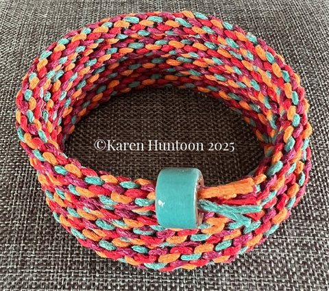 "**It's A Wrap Bracelet Kit - Teal, Red, Coral & Kumquat"