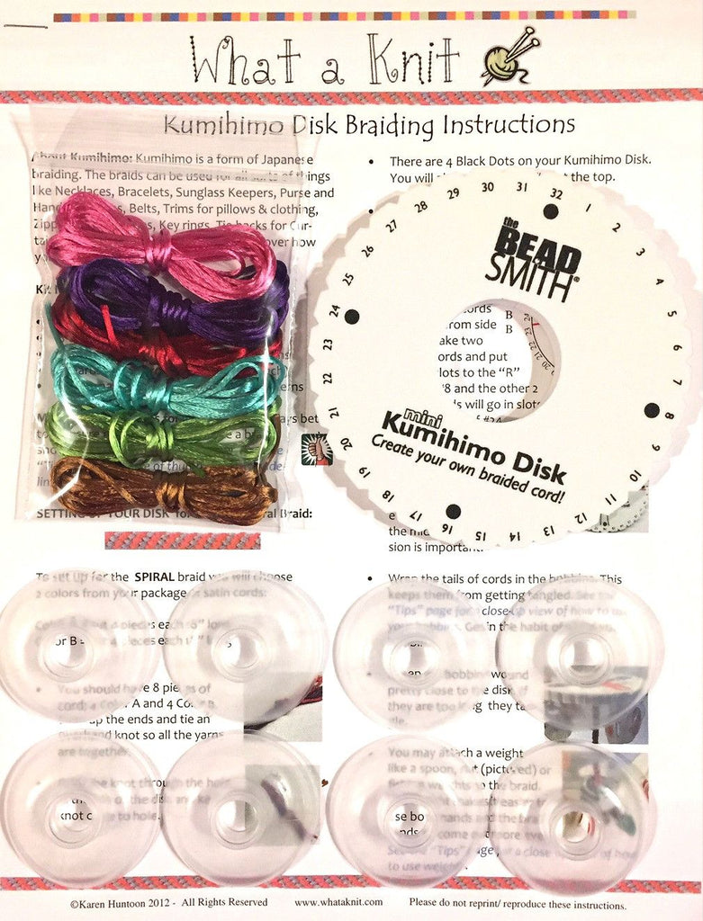 Kumihimo Starter Kit with Round Disc - Bead Inspirations
