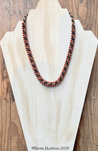 Edge Bead Necklace Kit - Black & Caramel