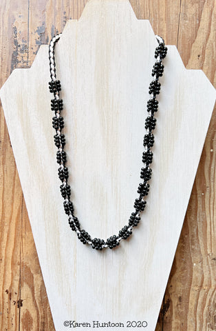 Cluster Bead Kusari Tsunagi Necklace Kit - Black - MARUDAI only