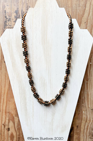 Cluster Bead Kusari Tsunagi Necklace Kit - Bronze - MARUDAI only